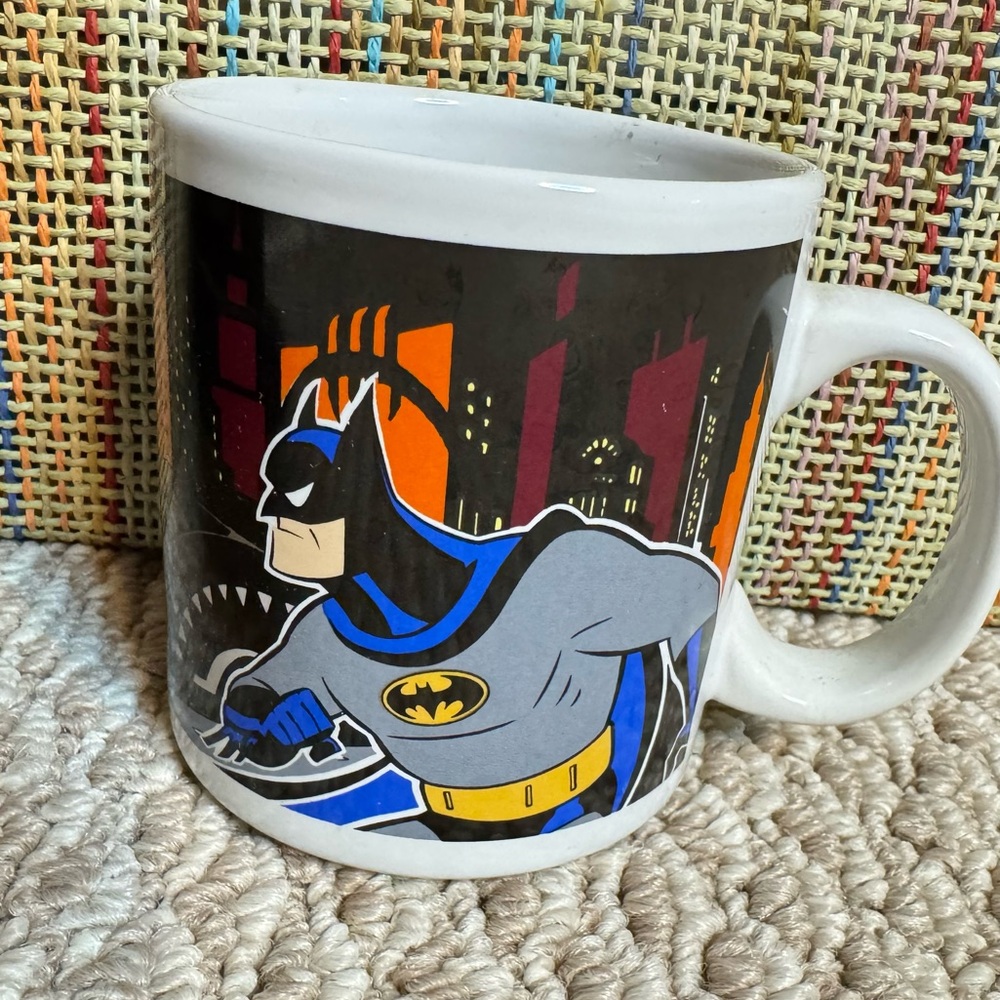 Vintage 1992 Batman Gotham City Graphic Mug DC Comics